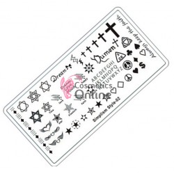 Matrita de Unghii din metal dreptunghiulara 6x12cm S Style 02